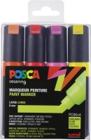 Marker POSCA PC-8K breit Keilspitze 8 mm - 4er Etui...