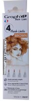 GRAPHIT Set of 4 Brush-Liners - 4 Brauntöne
