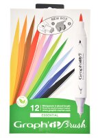 Layoutmarker GRAPHIT Sketch Brush & extra fine 12er...