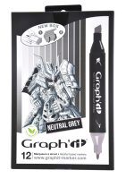 Layoutmarker GRAPHIT Classic 12er Set - Neutral Grey
