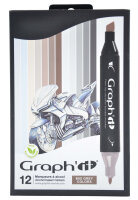 Layoutmarker GRAPHIT Classic 12er Set - Mix Greys