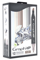 Layoutmarker GRAPHIT Classic 12er Set - Mix Greys