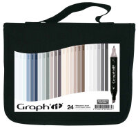 Layoutmarker GRAPHIT Classic 24er Set - Mix Grau