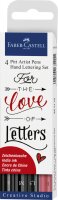 Tuschestift Pitt Artist Pen Lettering - 4er Etui sortiert
