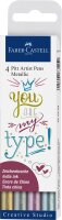 Tuschestift Pitt Artist Pen Metallic 1,5 mm - 4er Etu...
