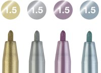 Tuschestift Pitt Artist Pen Metallic 1,5 mm - 4er Etu...