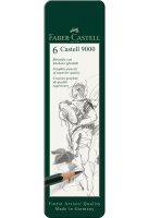 Bleistift Castell 9000 - HB-8B, 6er Metalletui