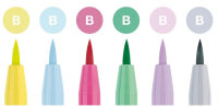 Tuschestift Pitt Artist Pen Brush Pastellfarben - 6er Etui