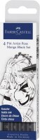 Tuschestift Pitt Artist Pen Manga Black - 4er Etui sortiert