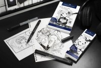 Tuschestift Pitt Artist Pen Manga Black - 4er Etui sortiert