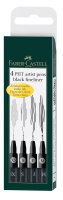 Tuschestift Pitt Artist Pen schwarz Spitzen XS, S, F, M - 4er Etui
