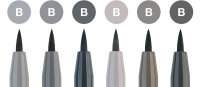 Tuschestift PITT ARTIST PEN Brush 6er Etui - Shades of grey