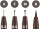 Tuschestift Pitt Artist Pen sepia Spitzen S, F, M, B - 4er Etui