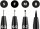 Tuschestift Pitt Artist Pen schwarz Spitzen S, F, M, B - 4er Etui