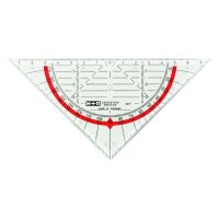 Geodreieck 16cm glasklar rot hinterlegt