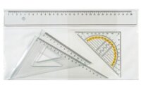 Zeichensatz 4-teilig, Zeichendreiecke 20cm,...