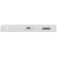 Lineal schmal 16 cm glasklar
