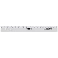 Lineal schmal 20 cm glasklar