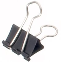 Foldback Umlegeklammer, 12er Pckg. schwarz - 41mm