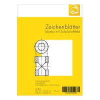 Schulzeichenkarton A4, 190 g/qm, blanko, Randdruck und...