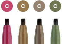 Tuschestift Pitt Artist Pen Calligraphy 2,5 mm - 4er Etui...