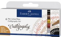 Tuschestift Pitt Artist Pen Calligraphy 2,5 mm - 6er Etui...