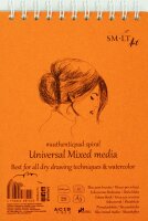 Mixed Media Spiral-Zeichenblock Authentic A5 - 40 Blatt,...