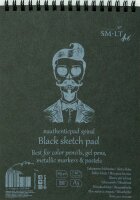 Spiralblock Authentic DIN A5 - schwarzes Papier, 20...