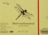 Skizzenheft Authentic 17x24 cm - creme Papier, 36 Blatt,...