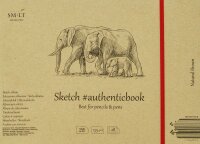 Skizzenheft Authentic 17x24 cm - braunes RCP Papier, 28...