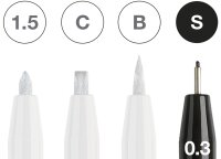 Tuschestift Pitt Artist Pen black&white - 4er Etui...