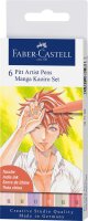 Tuschestift Pitt Artist Pen Manga Kaoiro - 6er Etui sortiert