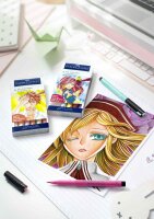 Tuschestift Pitt Artist Pen Manga Kaoiro - 6er Etui sortiert