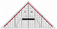 TZ-Dreieck 25cm Acrylglas glasklar rot hinterlegt