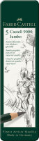 Bleistift Castell 9000 Jumbo sortiert - 5er Etui