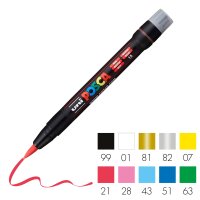 Marker POSCA PCF-350 Pinselspitze: 1-10 mm  - 10 Farben