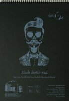 Spiralblock Authentic DIN A3 - schwarzes Papier, 30...