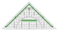 TZ-Dreieck 25cm Polystyrol glasklar grün hinterlegt
