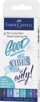 Tuschestift Pitt Artist Pen Lettering Blautöne - 6er...