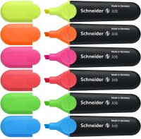 Textmarker Job Keilspitze 1+5mm - 12 Farben