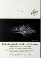 Zeichenblock DIN A3 - synthetisch schwarzes Papier,...