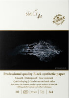 Zeichenblock DIN A4 - synthetisch schwarzes Papier,...