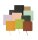Skizzenbuch Hardcover 12x12 cm - 160 Seiten, 140 g/qm - 16 Farben