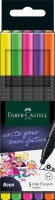 Fineliner FINEPEN Grip NEON Black Edition 0,4 mm - 5er...