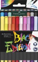 Filzstift Pinselspitze Black Edition - 20er Kartonetui