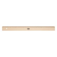 Holzlineal aus Buche mit Metalleinlage - 40 cm