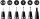 Tuschestift Pitt Artist Pen schwarz XXS, XS, S, F, M, 1.5 - 6er Etui