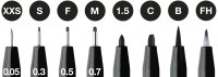 Tuschestift Pitt Artist Pen schwarz XXS, S, F, M, B, C,...