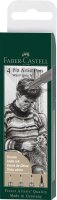 Tuschestift Pitt Artist Pen warmgrau IV, S, F, M, B - 4er...