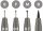 Tuschestift Pitt Artist Pen warmgrau IV, S, F, M, B - 4er Etui Farbe 273